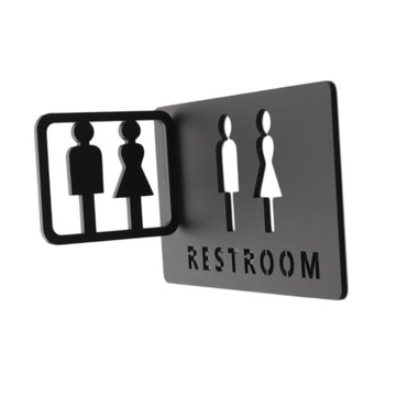 Łazienka znak WC Signage akrylowy piktogram boczny