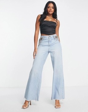 Asos Design gew crop top satynowy marszczenie XXS