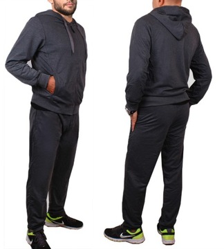 СПОРТИВНЫЙ КОСТЮМ МУЖСКИЙ капюшон БРЮКИ толстовка графит 911 L
