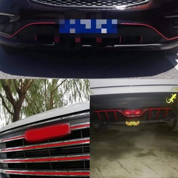 3M/5M автомобильный бампер красная полоса декоративная защитная полоса