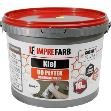 KLEJ DO PŁYTEK DEKORACYJNYCH, GIPSOWYCH 10KG IMPREFARB
