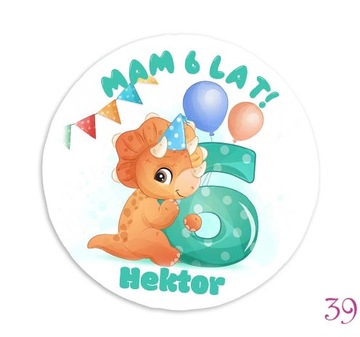 НАКЛЕЙКИ на день рождения 1 2 3 4 5 6 7 8 с именами 4,5 см 6 шт. персонализированные