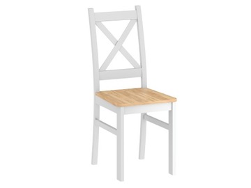 Krzesło DREWNIANE CARLO białe/dąb złoty CRAFT