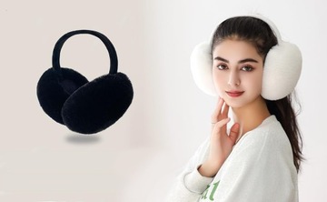 zimowe ciepłe NAUSZNIKI miękki składana REGULACJA dla damskie dziewcząt