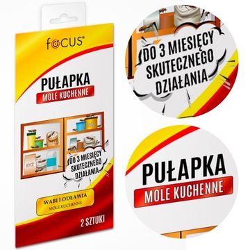 Focus płytka zwalcza mole kuchenne 2szt