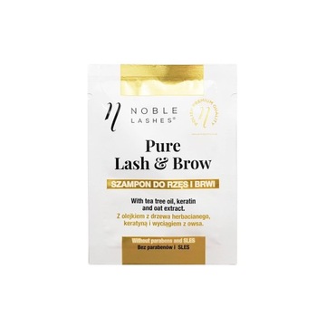 SZAMPON DO RZĘS I BRWI PURE LASH SASZETKA 3ML NOBLE LASHES