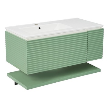 Bathroom Washbasin with Storing Tray Big Sink Wide Platform