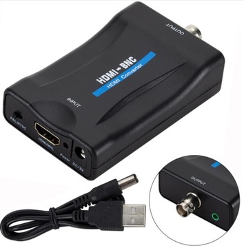 Конвертер из HDMI в BNC + аудиоразъем 3,5 мм