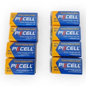 Baterie 9V 6F22 PKCELL 8szt