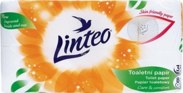 Papier toaletowy 3-warstwy LINTEO biały 8 rolek