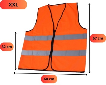 Светоотражающий жилет на молнии (XXL)