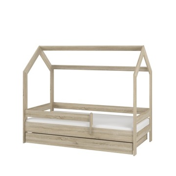 Łóżko dziecięce DOMEK BABY BOO 180x80 + szuflada DĄB SONOMA