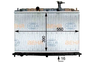 CHLADIČ KIA RIO 1,4 16V 05- HELLA