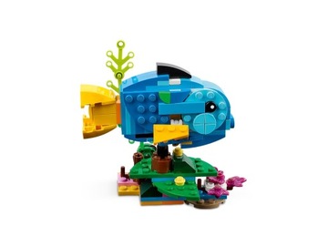 НАБОР LEGO BLOCKS ЭКЗОТИЧЕСКИЙ ПОПУГАЙ 3В1 РЫБА ЛЯГУШКА CREATOR 31136 ПОДАРОК