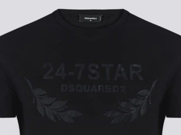 Oryginalny T-shirt Dsquared2 Męski Czarny R.XXL