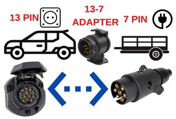 АДАПТЕР АДАПТЕР 13 TO 7 ГЕРМАНИЯ - ПОЛЬША 13/7 разъем для автомобильного прицепа