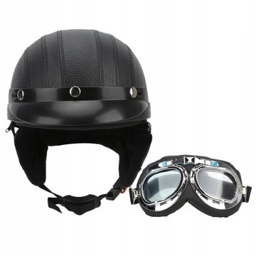 Kask motocyklowy z goglami przeciwmgielnymi UV