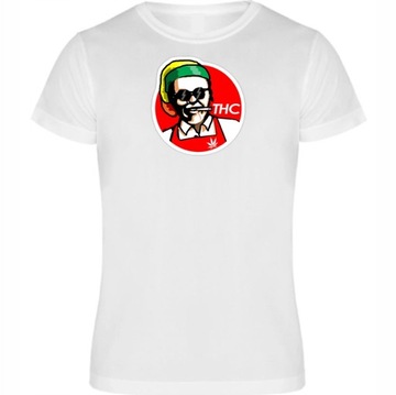 Koszulka Śmieszna T-shirt MARIHUANA THC Jezus 420