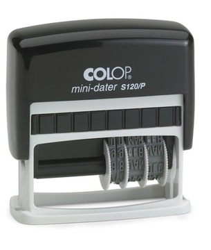 Штамп даты COLOP S120/P с любым текстом рядом с датой