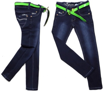 dziewczęce SPODNIE jeans 967 KALINA 164 klasyczne elastyczne
