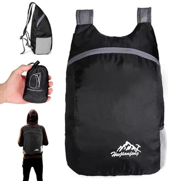 PLECAK SKŁADANY ULTRALEKKI WODOODPORNY 20L NA WYCIECZKI I OUTDOOR