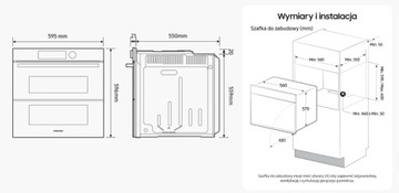 Piekarnik elektryczny NV 7B5745PAK 76l Samsung