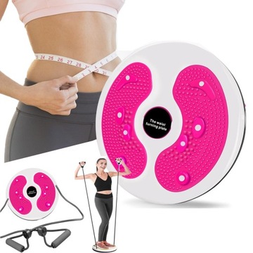 TWIST WAIST DISC TALERZ DO ĆWICZEŃ SLIM Z MASAŻER STÓP RÓŻOWY