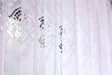 Заздростка Gipiura Белая штора-панель для кухни, высота 60 см