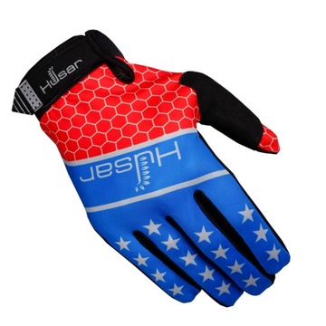 RĘKAWICZKI MOTOCYKLOWE HUSAR CROSS red blue OFF ROAD QUAD ENDURO