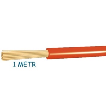 Przewód LGY 10mm2 czerwony 1 metr - 1x10mm2 kabel linka giętki