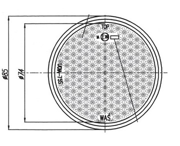 КРУГЛЫЙ ОТРАЖАТЕЛЬ С ВИНТОМ, БЕЛАЯ ПЕРЕДНЯЯ ЧАСТЬ, ПРОЧНАЯ СТЕНА