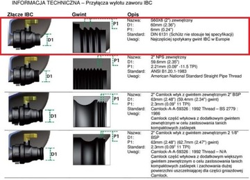 Zawór czerpalny 1/2 cala - IBC ZBIORNIK 1000L Kran