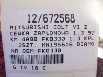 COLT VI Z30 CÍVKY FK0330 1,3 KPL. 2SZT. MN195616