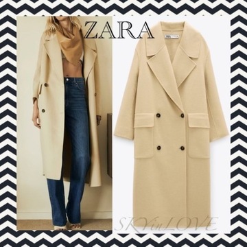 wełniany płaszcz z limitowanej edycji Zara S/36