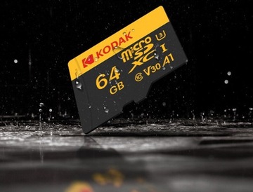 Карта памяти KODAK 64 ГБ SDXC UHS-1 microSD Смартфоны Камеры Камеры Дроны