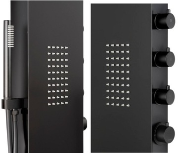 ЧЕРНАЯ ДУШЕВАЯ ПАНЕЛЬ ГИДРОМАССАЖНЫЙ ДУШ ДОЖДЕВОЙ ДУШ CORSAN РУЧНАЯ БУМАГА