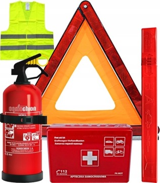 АПТЕЧКА ПЕРВОЙ ПОМОЩИ ОГНЕТУШИТЕЛЬ 1 КГ АПТЕЧКА ПЕРВОЙ ПОМОЩИ ПРЕДУПРЕЖДАЮЩИЙ ТРЕУГОЛЬНЫЙ ЖИЛЕТ