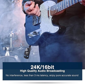 Беспроводная гитарная система 2,4 ГГц, приемник LEKATO WS80