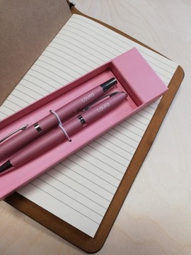 Ручка ПОДАРОК ​​Розовый набор ГРАВИРОВАННАЯ ТАБЛИЧКА