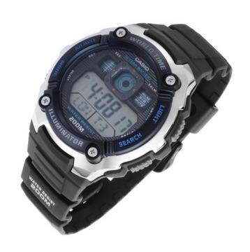 SPORTOWY ZEGAREK CASIO AE-2000W-1A WODOSZCZELNY 200M CYFROWY Z LED BOX 48mm