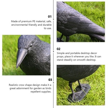 ФИГУРКИ ВОРОНЫ ГАЗОН ВОРОНА ФИГУРКА МОДЕЛЬ ВОРОНЫ