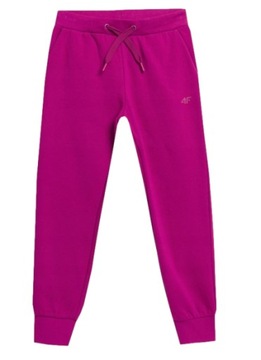 Dziewczęce joggery sportowe 4F F421 AW23 164 różowy