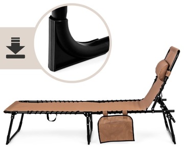 RIVA Garden Beach шезлонг, СКЛАДНОЙ, РЕГУЛИРУЕМЫЙ шезлонг, кровать С ПОДГОЛОВНИКОМ