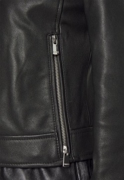 PINKO markowa damska kurtka skórzana Biker jacket Skóra BLACK -40%%% M/IT44