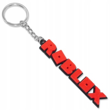 BRELOK PRZYWIESZKA OZDOBA DO KLUCZY NAPIS ROBLOX CZERWONO CZARNY