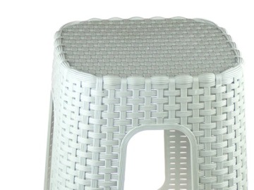 Табурет из ротанга Стульчик для кормления СЕРЫЙ 90 кг