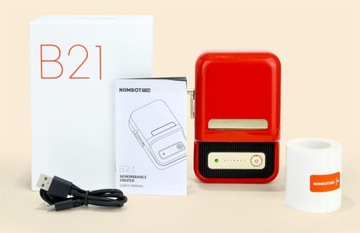 NIIMBOT B21 Drukarka Termiczna NAKLEJKI Bluetooth Szerokość druku 20-50 mm