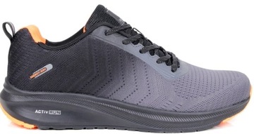 ADIDASY MĘSKIE BUTY SPORTOWE PRZEWIEWNE Z SIATKI PÓŁBUTY SZARO CZARNE
