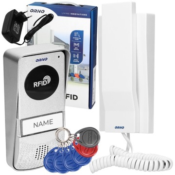 DOMOFON DO FURTKI BRAMY Z DASZKIEM CZYTNIK BRELOKÓW RFID NATYNKOWY ORNO