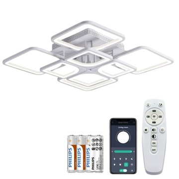 LAMPA SUFITOWA WISZĄCA LED BIAŁA KWADRATOWA PLAFON